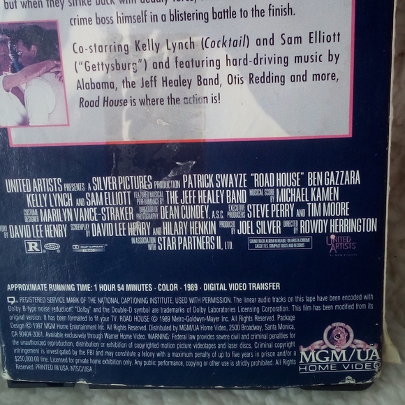 VHS - R - Road House - Picture 5 of 5